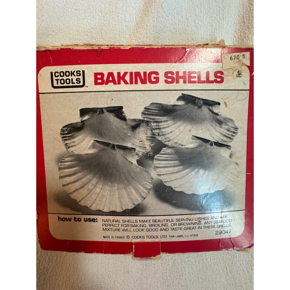 Vintage Cooks Tools Natural Baking Shells Set of 5 Made in France 22047 5 Inch
